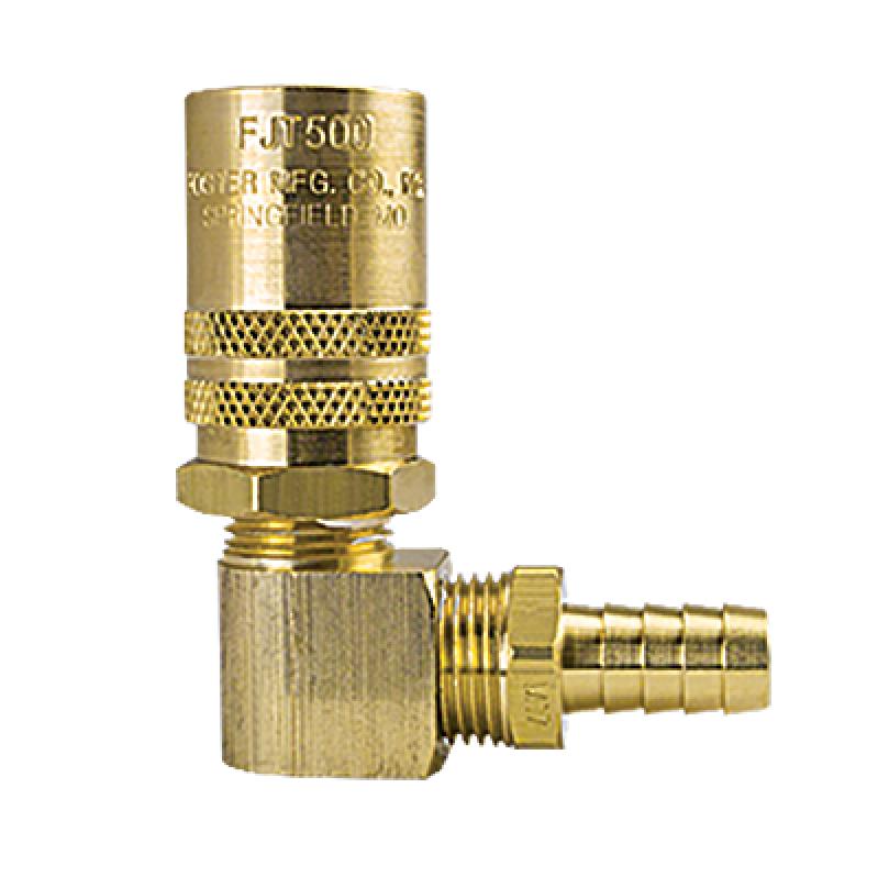 SOCKET 1/2X3/4 ID BRASS - FS516 90 DEG. HOSE STEM - STRAIGHT THRU