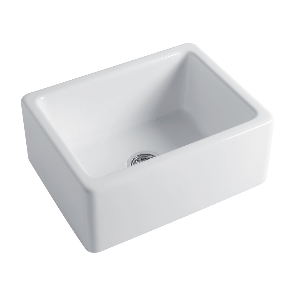 Porter 23-15/16x18-7/64x9-27/32" Farmhouse Sink in White