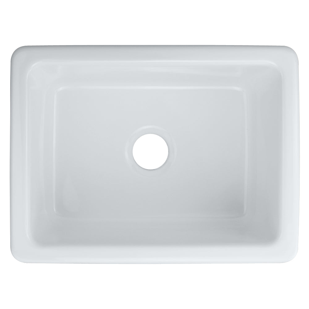 Porter 23-15/16x18-7/64x9-27/32" Farmhouse Sink in White