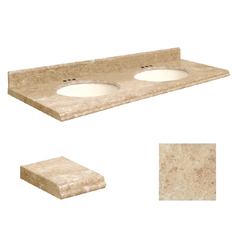 VANITY TOP 61X22 4CC MARBLE G61222-M2-U-B-4 CAPPUCCINO
