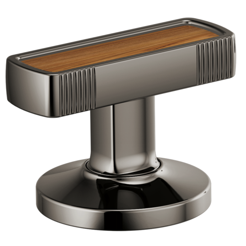 Brizo Kintsu Lav Knob Handles w/Wood Inlay in Black (2 pc)