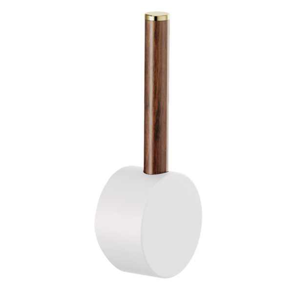 Brizo Jason Wu Pull-Down Faucet Lever Handle in Matte White/Wood