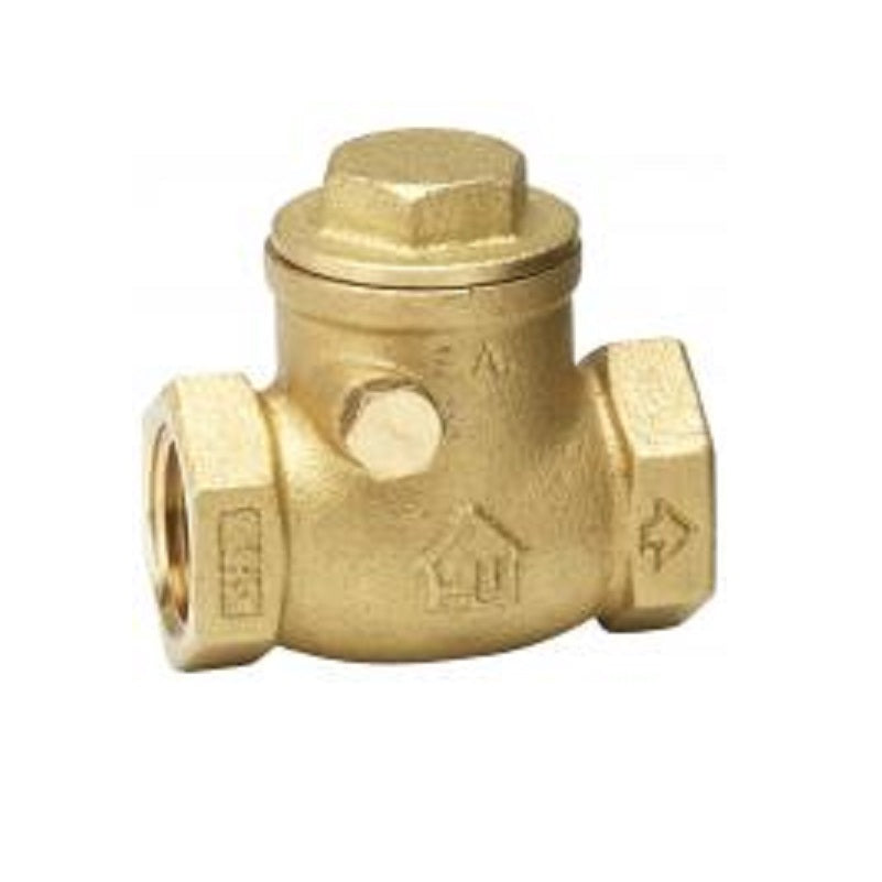 Swing Check Valve 3/4" Brass Threaded No Lead Max Pressure 200 PSI WOG non-shock
