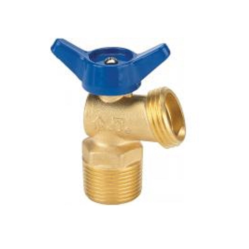 Boiler Drain 3/4" Brass MPT or FPT 1/4-Turn Max Pressure 125 PSI