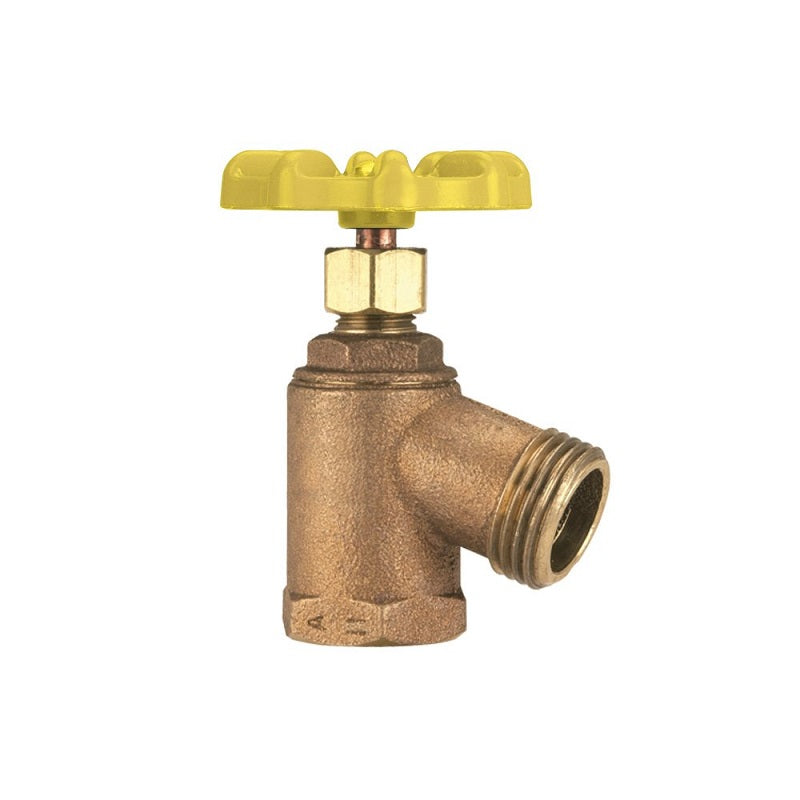 Garden Valve 1/2" FPT Inlet Brass Threaded Max Pressure 125 PSI
