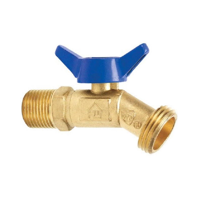 Hose Bibb 3/4" MPT Brass 1/4-Turn Max Pressure 125 PSI