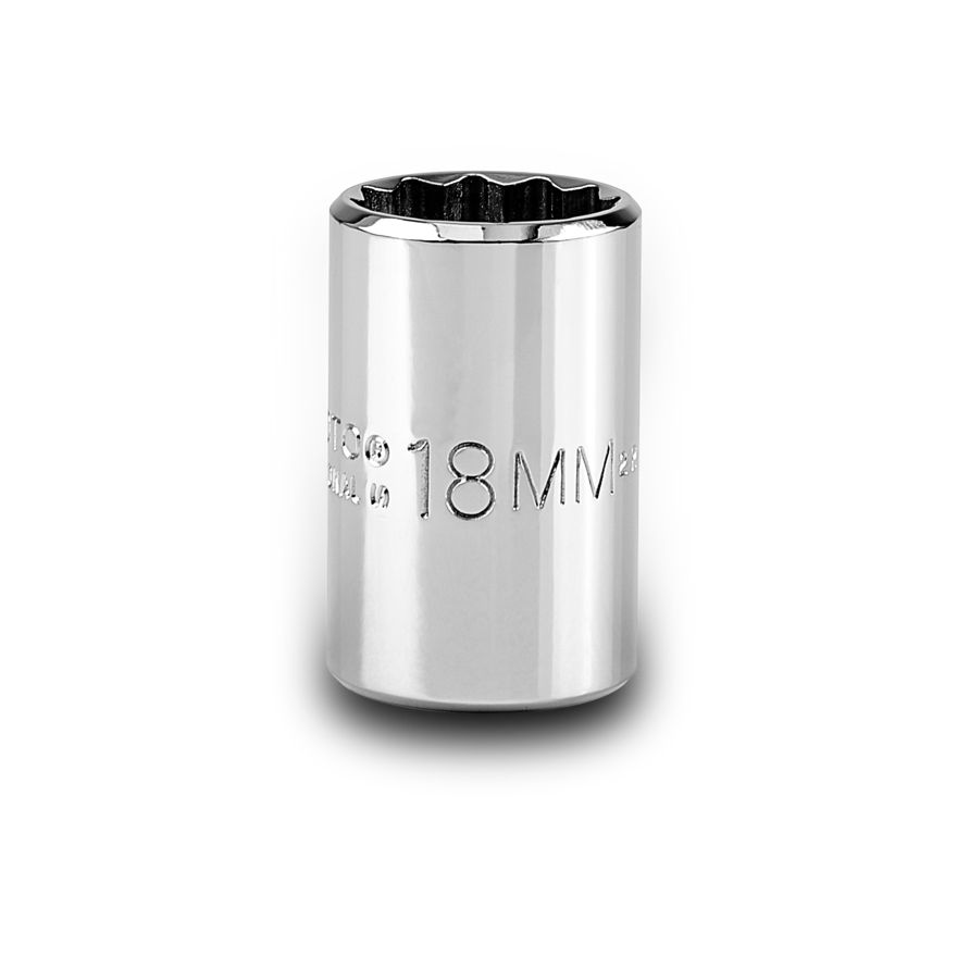 SOCKET 18MM STD 1/2DR 12PT J5418M