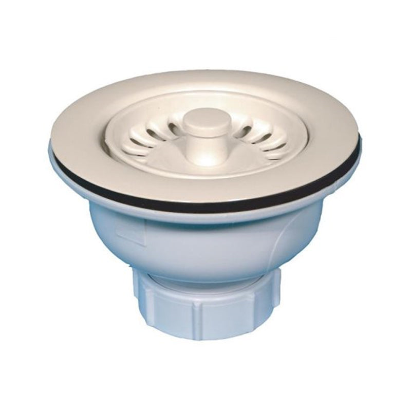 2pc Kitchen Sink Strainer Matte Biscuit