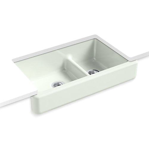 Whitehaven 35-1/2x21-9/16x9-13/16" Double Bowl Sink Sea Salt
