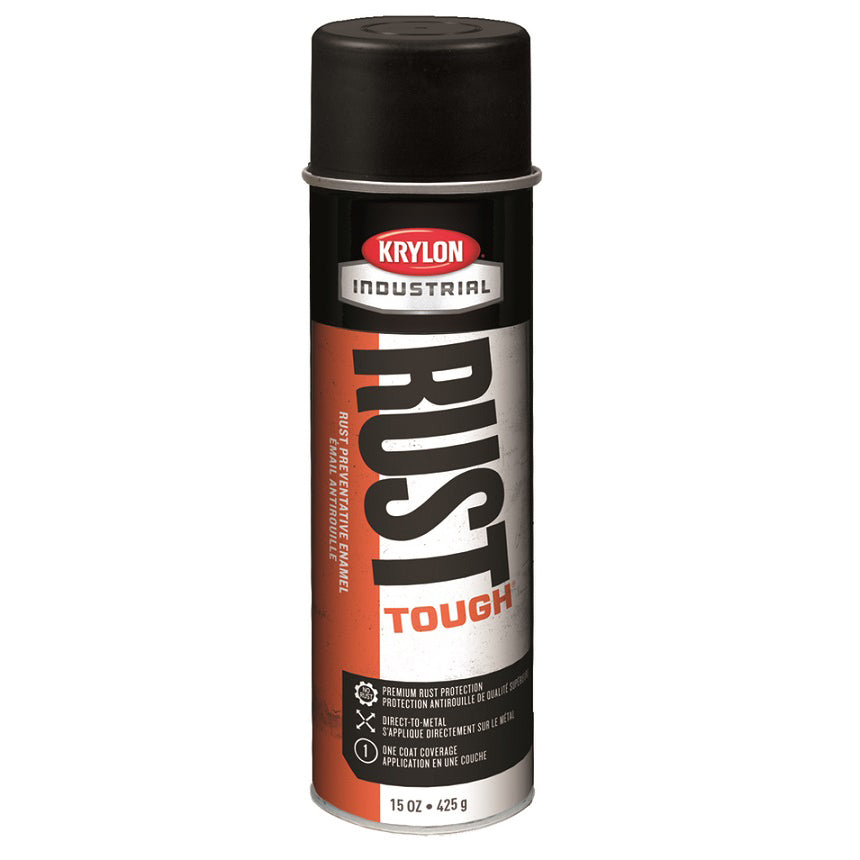 PAINT 20 OZ FLAT BLK - R00789 RUST TOUGH SPRAY 15 OZ NET WGT