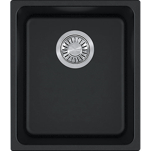 Kubus 15x17-5/16x7-7/8" Granite Single Bowl Sink in Onyx