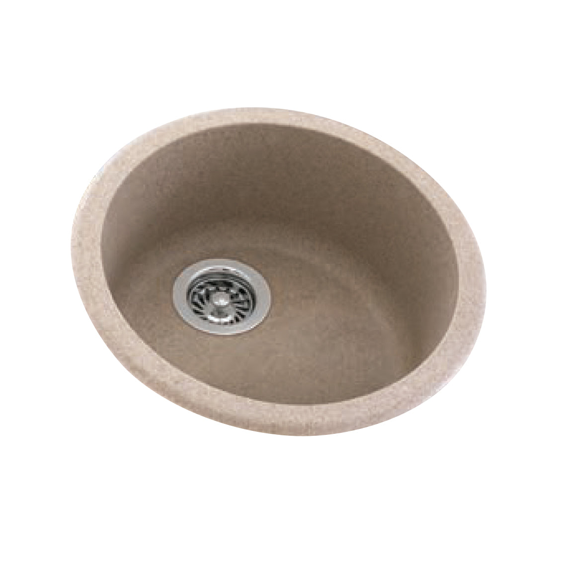 18-1/2x18-1/2x8" Swanstone Round Bowl Bar Sink in White