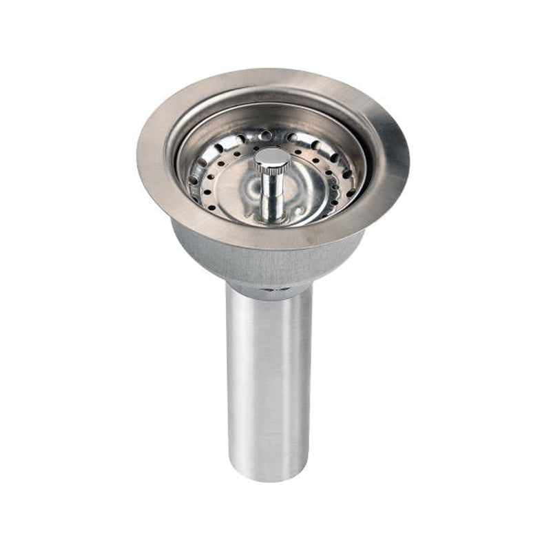 Drain Fitting Stainless Steel w/Strainer Basket Matte Finish