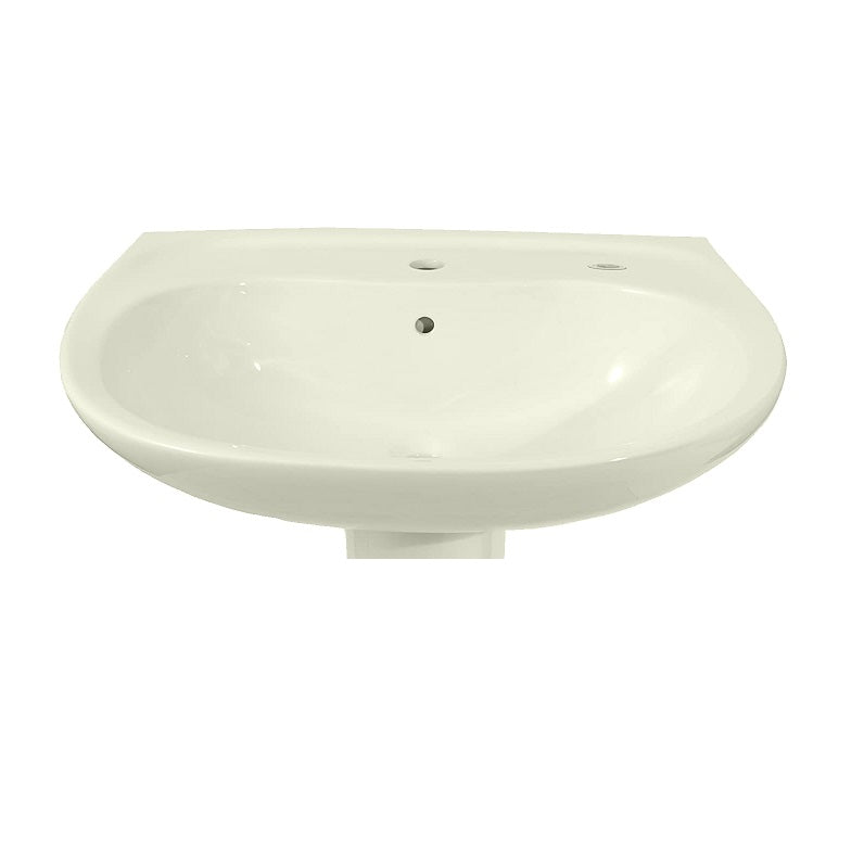 Prominence 26x21" Peestal Lav Sink w/1 Fct Hole in Bone