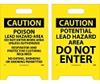 Warning Sign 19"X12" .004 mil Polye 2-Sided Floor Stand Black on Yellow Caution