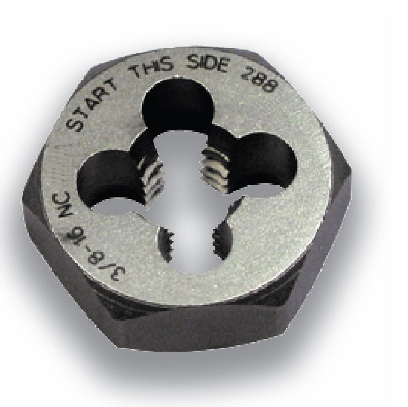 Hex Rethreading Die 3/8"-16 UNC Carbon Steel