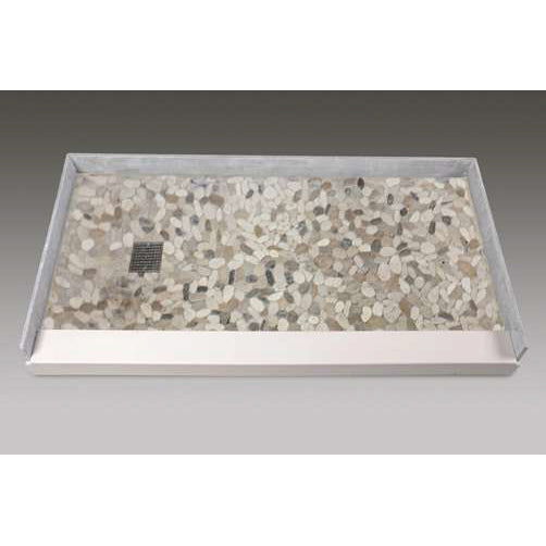 Pre-Tile Shower Base 60x36x4" w/Left Drain in Pebble Creme