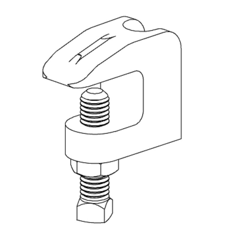 CLAMP 1/2 GALVANIZED STEEL TOP BEAM 350 350 1050EG W/LOCKNUT