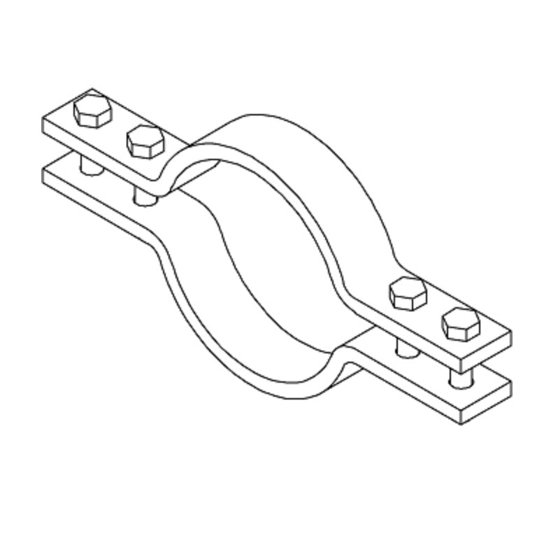 CLAMP 10 CARBON STEEL PLAIN PIPE 590 1000PL 4 BOLT UNDERGROUND