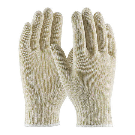 Seamless Standard Weight Knit Cotton Large Glove in Natural