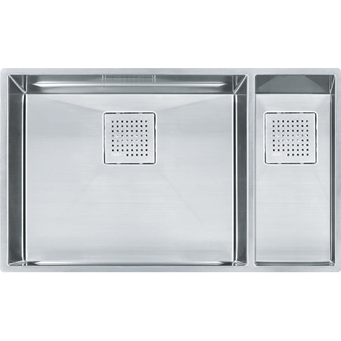 Peak 31-1/8x17-3/4x9-5/8" Stainless Steel Double Bowl Sink