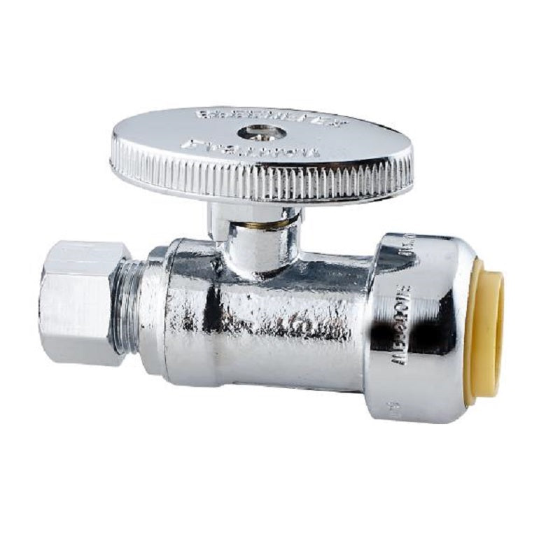 WATER STOP 1/2X3/8 PLB201XP 1/4 TURN STRT NOM PUSH CONNECT Maximum Pressure 125 PSI