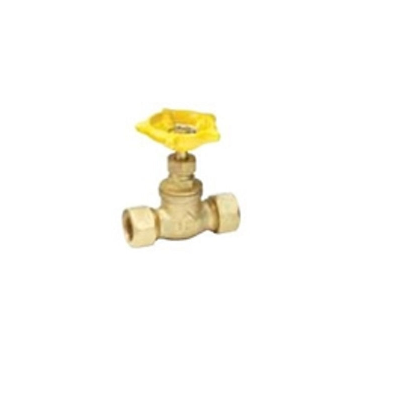 Stop Valve 3/4" Brasss 125# Threaded Maximum Pressure 125 PSI non-shock WOG