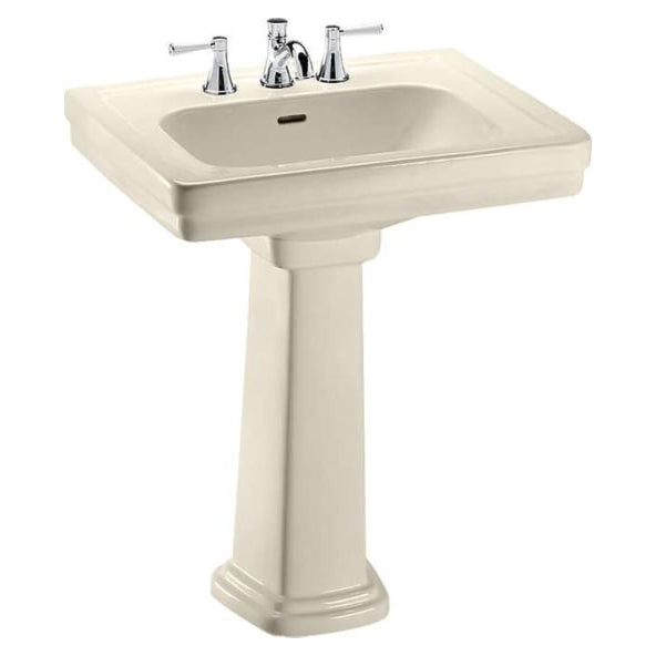 Promenade 27x22" Pedestal Lav Set w/8" Fct Holes in Sedona Beige