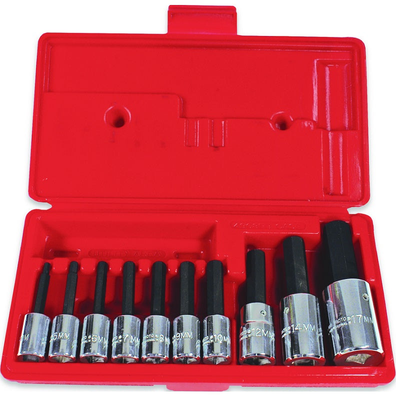 HEX BIT SET 3/8-1/2 DR J4900MA 4MM-10MM 3/8DR ,12MM-17MM