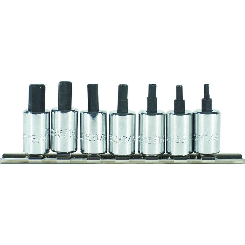 HEX BIT SET 3/8DR 7PC J4990-7ST SHORT
