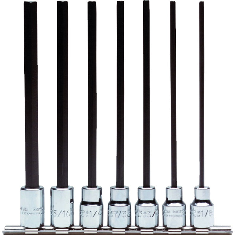 HEX BIT SET 3/8DR 7PC J4990-7XL EXTRA LONG