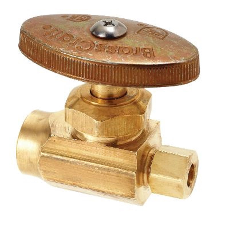 STOP STRAIGHT 1/2X1/4 OD ROUGH BRASS R04X R1 - SWT X CMP Maximum Pressure 125 PSI Window Box Package