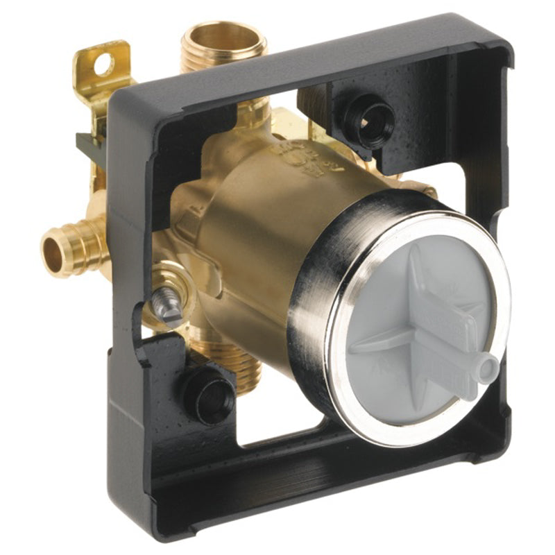 MultiChoice Universal Tub & Shower Valve Body Only Rough-In PEX Crimp Connections with Universal Outlets with Stops