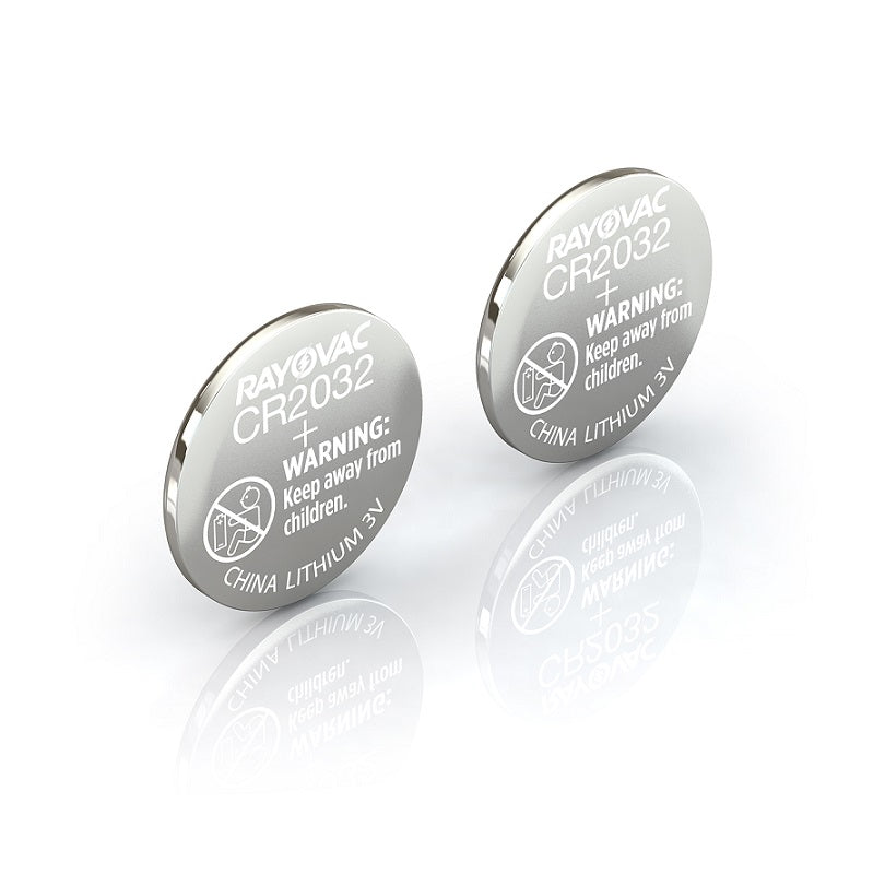 Rayovac 3.0 Volt Lithium Coin Cell 20mm Diameter x 3.2mm Height Battery 2 pack