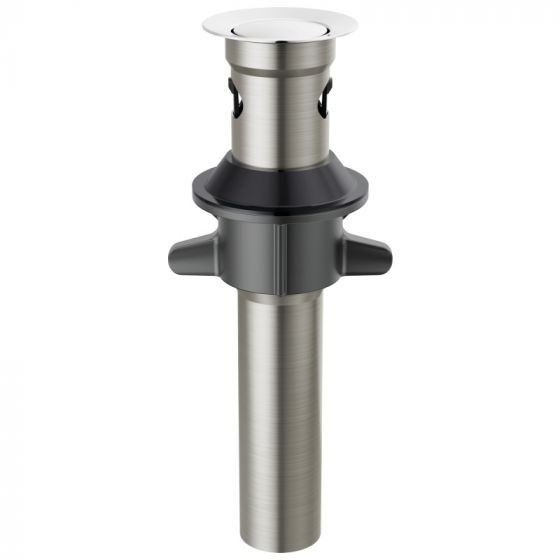 Metal Push Pop-Up Lav Drain w/Overflow in Chrome