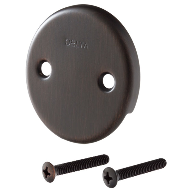 Overflow Plate and Screws no Trip Lever Venetian Bronze