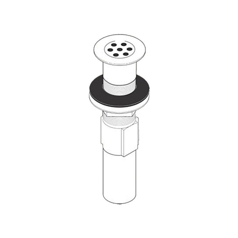 Lavatory Grid Strainer Less Overflow in Matte Black