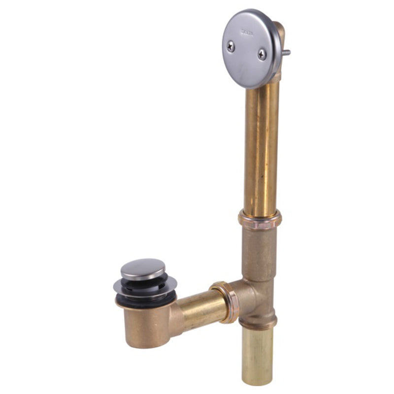 Bathtub Waste Drain Assembly Kit w/Toe Operated Drain Stainless