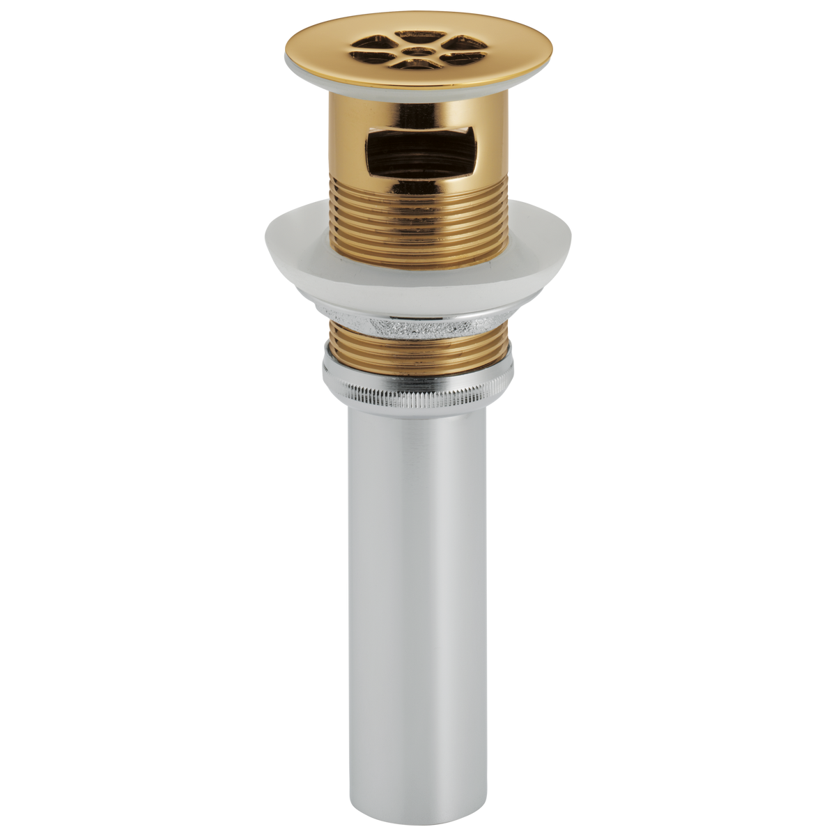 Brizo 2-3/8" Grid Strainer Drain w/Overflow in Polished Gold