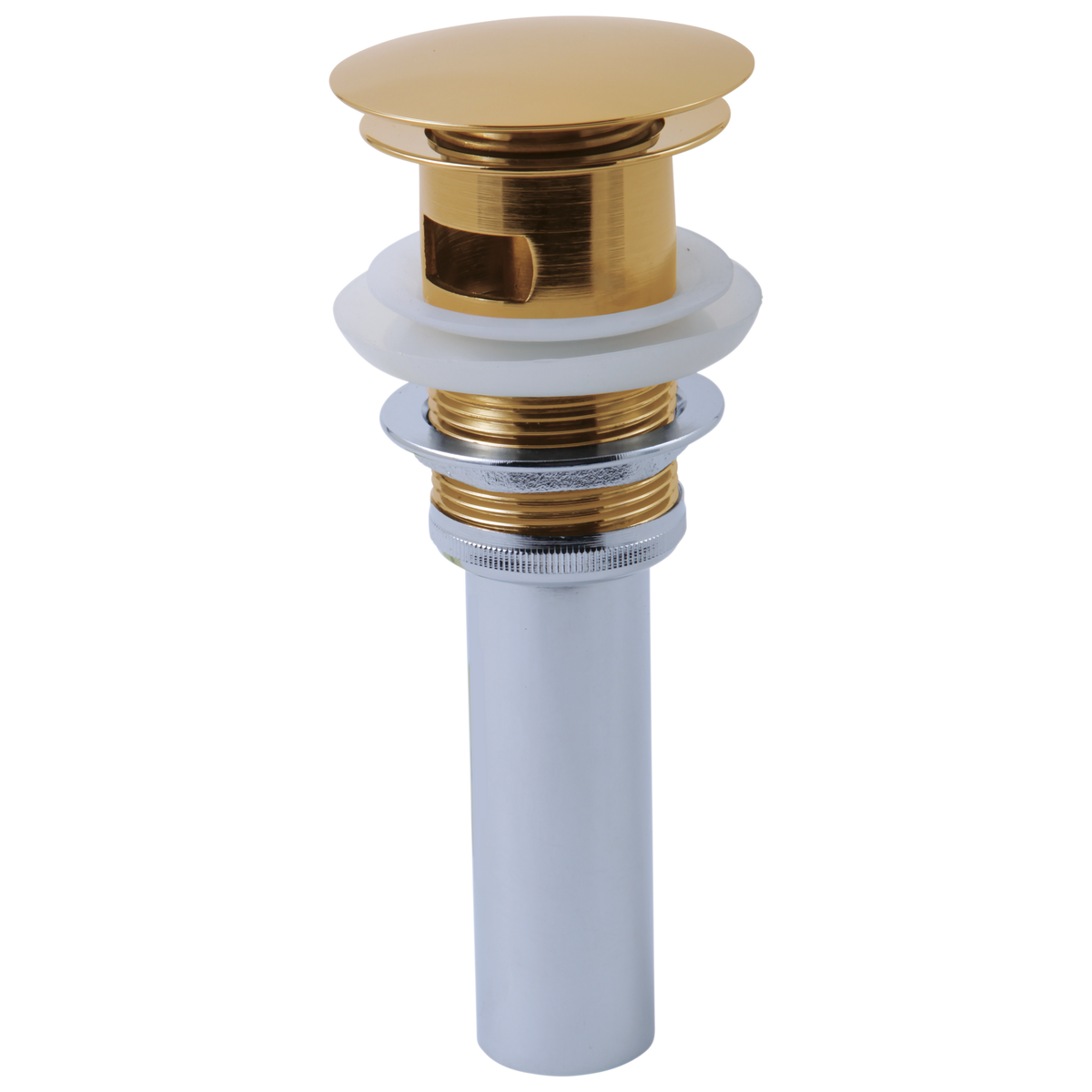 Brizo Push Button Pop-Up Drain w/Overflow in Pol. Gold