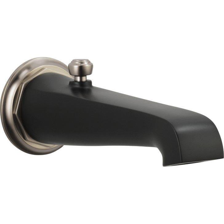 Rook Diverter Tub Spout in Luxe Nickel/Matte Black
