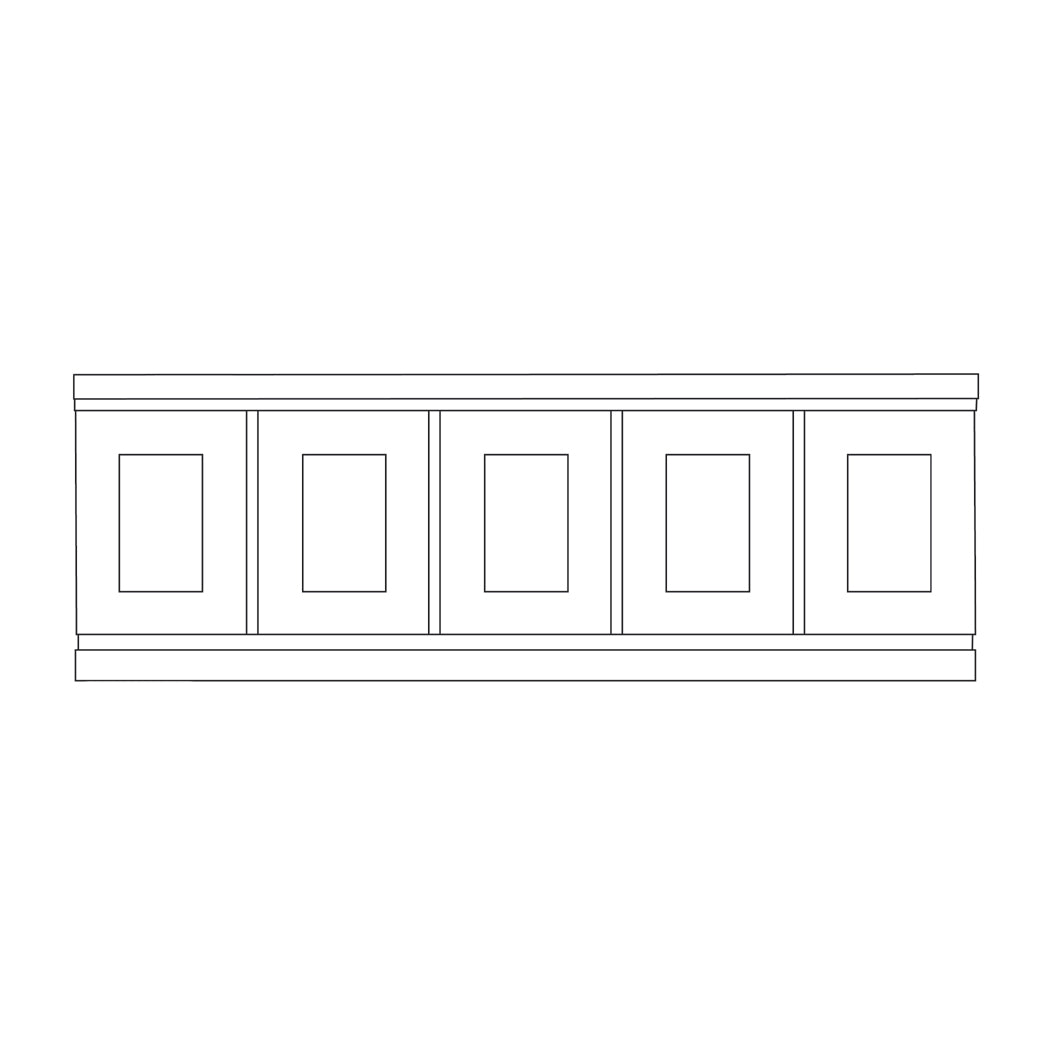 Brookfield 60x32" Front Tub Skirt Panel in White