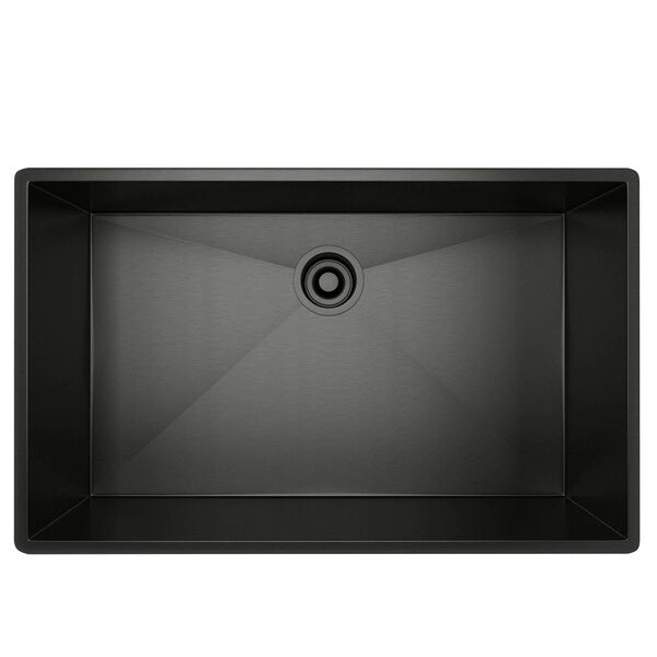 Forze 31-1/2x19-1/2x10" Kitchen Sink in Black Stainless