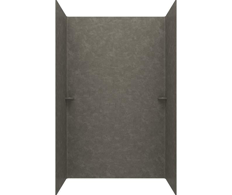 Swanstone Smooth Tub Wall Kit 60x33-1/2x60" in Charcoal Gray