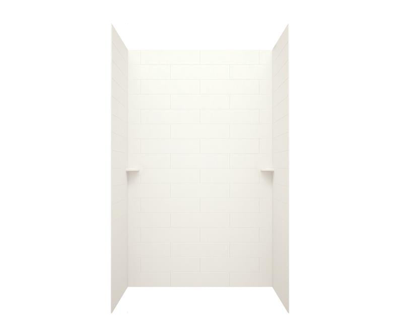 Subway Tile Glue Up Tub Wall Kit 34x62x72" in Bisque