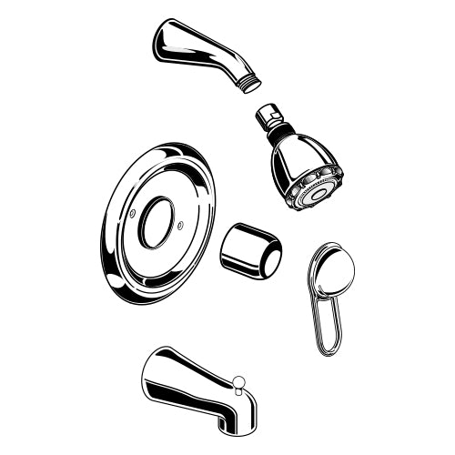 Ceratop Bath/Shower Trim Kit In Polished Chrome