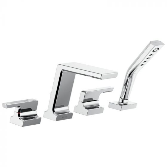 Pivotal Roman Tub Trim w/Handshower in Lumicoat Chrome