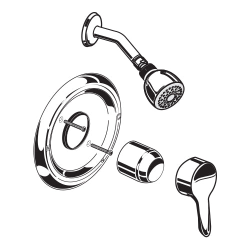 Reliant+ Shower Trim W/Single-Function Showerhead in White