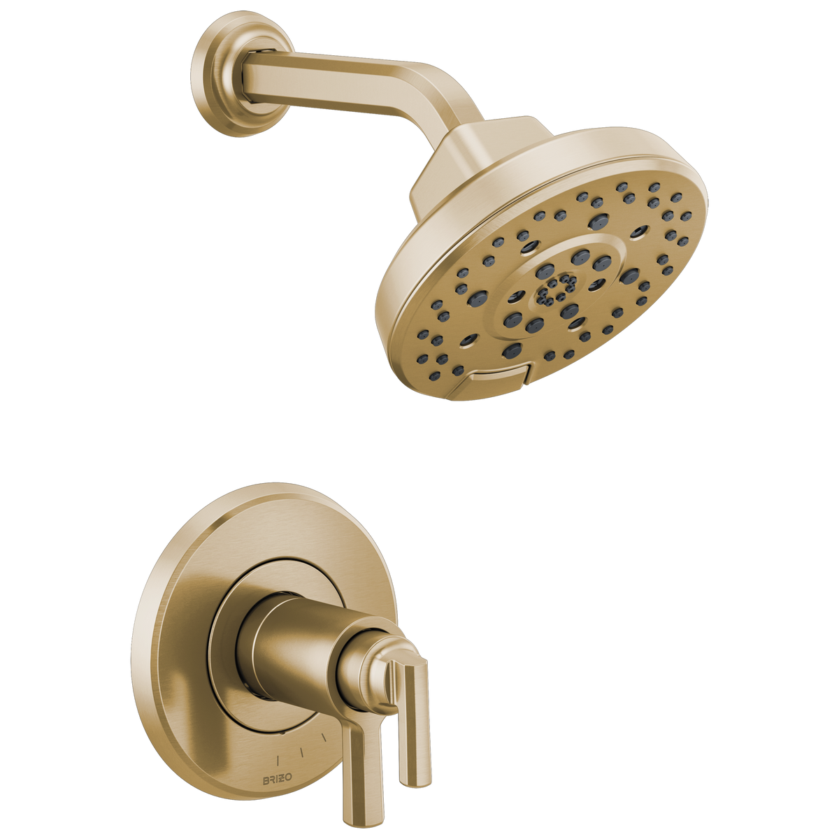 Levoir Shower Trim W/Multi-Function Showerhead In Luxe Gold