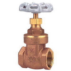 Gate Valve 2" Brass Full Port Threaded Ends Max Pressure 200 PSI CWP